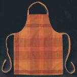 Rustic Orange Autumn  Fall Plaid Tartan Apron<br><div class="desc">Rustic Orange Autumn  Fall Plaid Tartan</div>