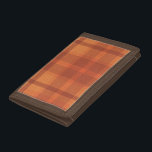 Rustic Orange Autumn  Fall Plaid Tartan  Trifold Wallet<br><div class="desc">Rustic Orange Autumn  Fall Plaid Tartan</div>