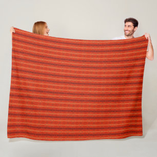 Rustic Orange Aztec Pattern Blanket 60" x 80"