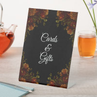 Rustic Orange Black Elegant Wedding Invitation