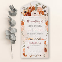 Rustic Orange Boho | Watercolor Blush Wedding
