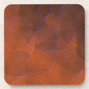 Rustic Orange Brown Blue Hightlights Abstract Art Coaster