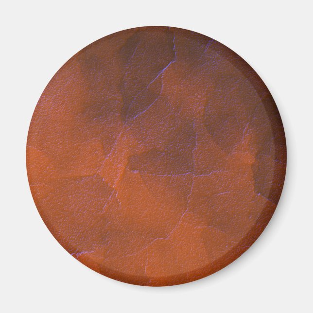 Rustic Orange Brown Blue Hightlights Abstract Art Magnet (Front)