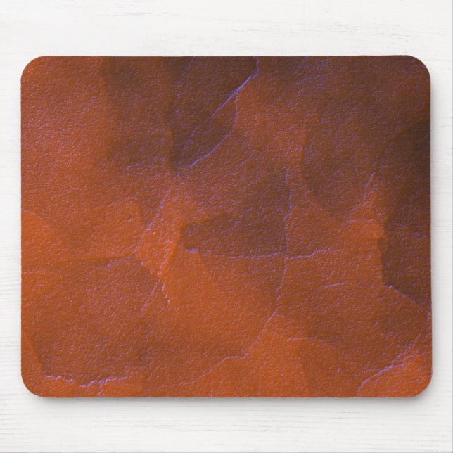Rustic Orange Brown Blue Hightlights Abstract Art Mouse Pad (Front)