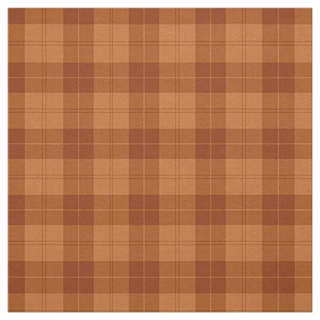 Rustic Orange Buffalo Plaid Check Autumn Farmhouse Fabric (Swatch)