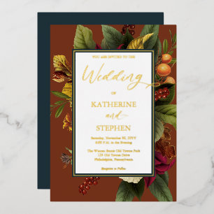 Rustic Orange Floral Bouquet Teal Wedding