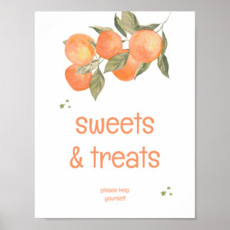 Rustic Orange Grove "Sweets & Treats" Sign 