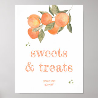 Rustic Orange Grove "Sweets & Treats" Sign 