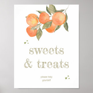 Rustic Orange Grove "Sweets & Treats" Sign 