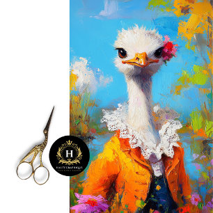 Rustic Orange Mothers Day Ostrich Decoupage Tissue Paper