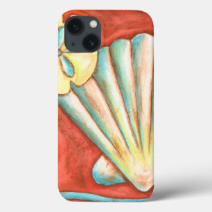 Rustic Orange Seashells iPhone 13 Case