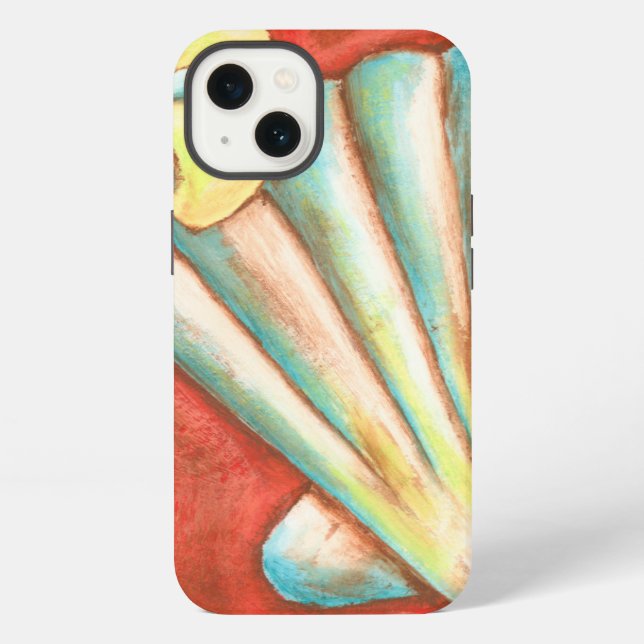 Rustic Orange Seashells iPhone Case (Back)