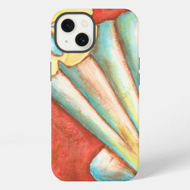 Rustic Orange Seashells iPhone Case (Back)