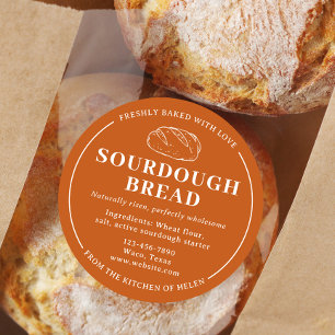 Rustic Orange Sourdough Bakery Bread Sticker