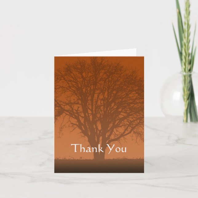 Rustic Orange Tree of Life Thank You (Front)