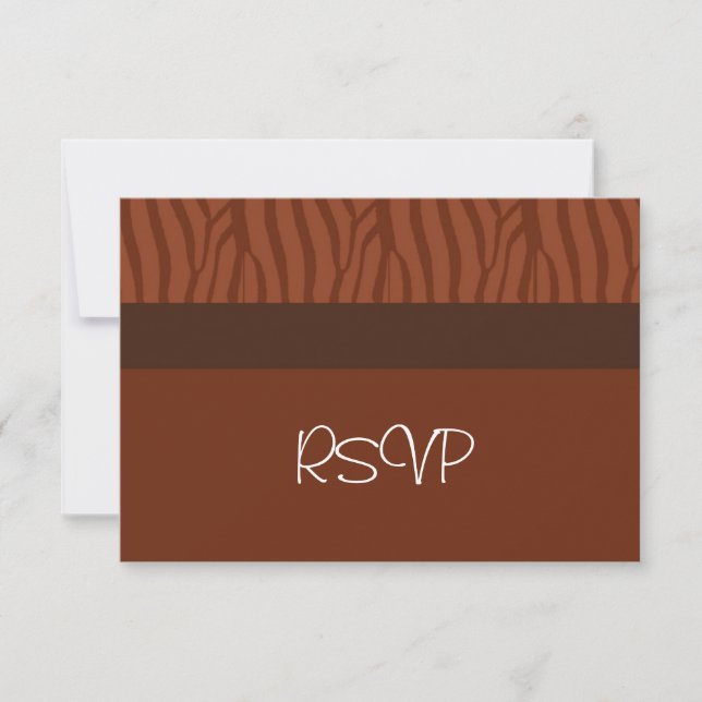 Rustic Orange Wedding RSVP Card (Front)