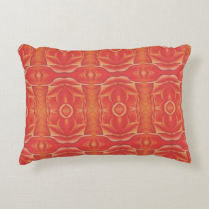 Rustic Orange With Gold Accent Pillow