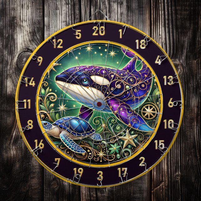 Rustic Orca and Turtle Wall Art Dartboard (Creator Uploaded)