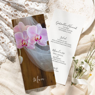 Rustic Orchid Elegance Country Wedding Menu
