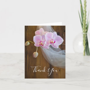 Rustic Orchid Elegance Country Wedding Thank You