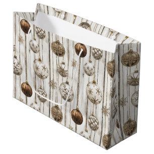 Rustic Ornaments Large Gift Bag