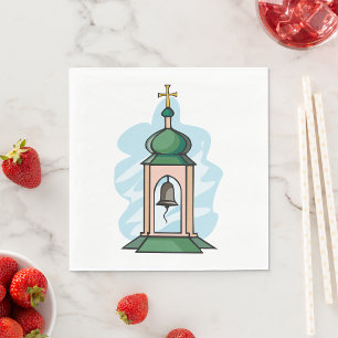 Rustic Orthodox Church Belfry Napkin