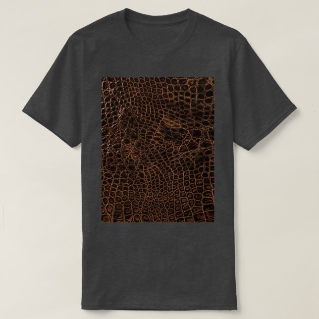 Rustic ostrich embossed cowhide leather california T-Shirt (Design Front)