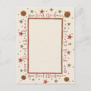 Rustic our first Christmas card