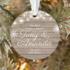 Rustic Our First Christmas Together Ornament