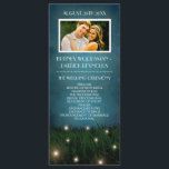 Rustic Outdoor Garden Firefly Wedding Programs<br><div class="desc">Rustic Outdoor Garden Firefly Wedding Programs - features a night sky background with grass and fireflies. Change the demo photo to one of your own.</div>