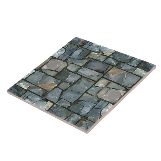 Rustic Outdoor Patio With Flagstone Tiles (Side)