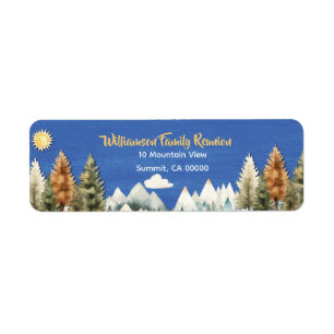 Rustic Outdoors Family Reunion Return Address Label