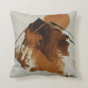 Rustic Painted Mountain Landscape Cushion