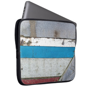 Rustic Painted Wood Pattern Laptop Sleeve