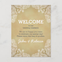 Rustic Paisley Welcome To Our Wedding