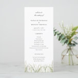 Rustic Pampas Grass Wedding Program<br><div class="desc">Rustic Watercolor Pampas Grass,  wedding program.</div>