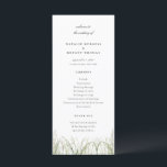 Rustic Pampas Grass Wedding Program<br><div class="desc">Rustic Watercolor Pampas Grass,  wedding program.</div>