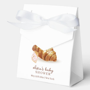Rustic Paris Bakery Pastry Croissant Baby Shower Favour Box