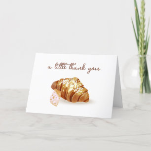 Rustic Paris Bakery Pastry Croissant Baby Shower  Thank You Card