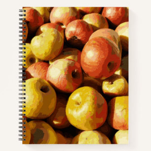 Rustic Pastel Colourful Fall Apple Orchard Harvest Notebook