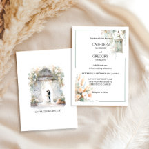 Rustic Pastel Earthy Tones Watercolor Barn Wedding