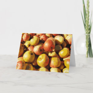 Rustic Pastel Fall Holiday Apple Harvest Card