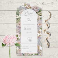 Rustic Pastel Hydrangeas White Arch No Dinner