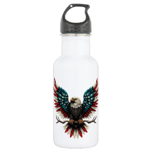 Rustic patriotic American/USA bald eagle 532 Ml Water Bottle