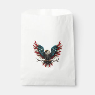 Rustic patriotic American/USA bald eagle Favour Bag