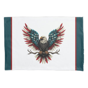 Rustic patriotic American/USA bald eagle Pillowcase
