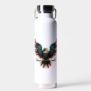 Rustic patriotic American/USA bald eagle Water Bottle