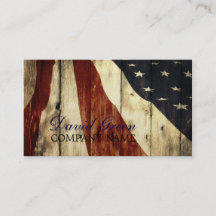 Rustic Patriotic American Wooden Construction
