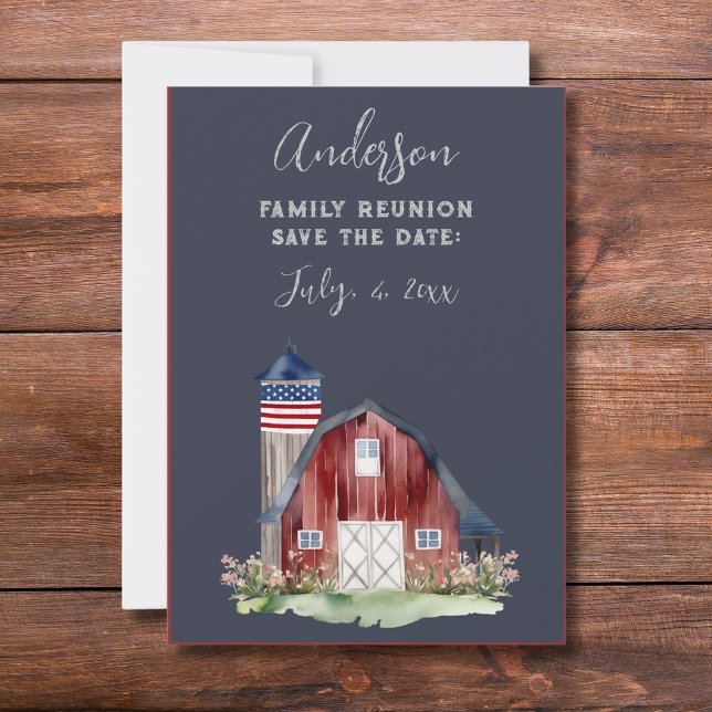 Rustic Patriotic Family Reunion  Invitation (Creator Uploaded)