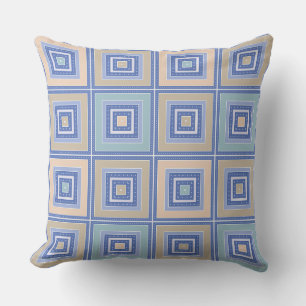 Rustic pattern of squares in patchwork style Cushion